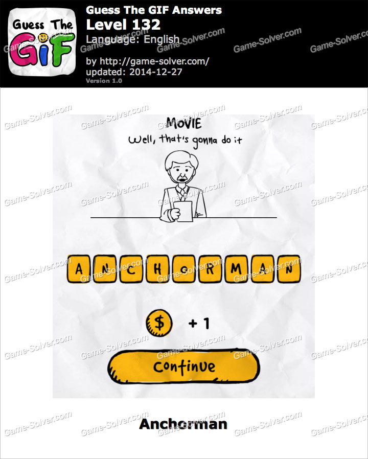 Guess The GIF Level 132 • Game Solver