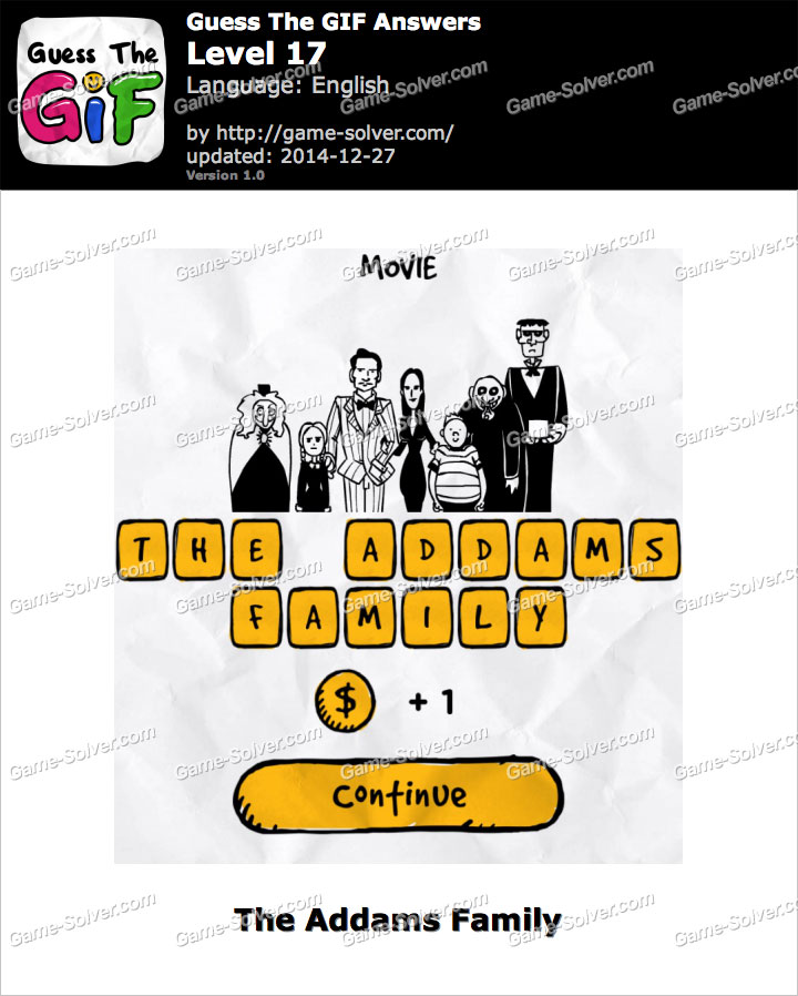 Guess The GIF Level 17 • Game Solver