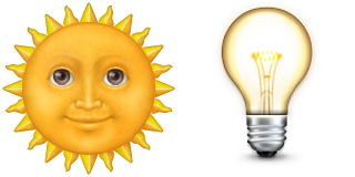 Image result for sun light emoji