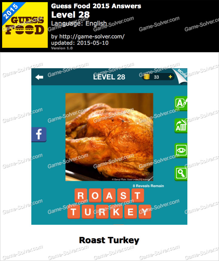 Guess Food 2015 Level 28 Game Solver Guess Food 2015 Level 28 Game Solver