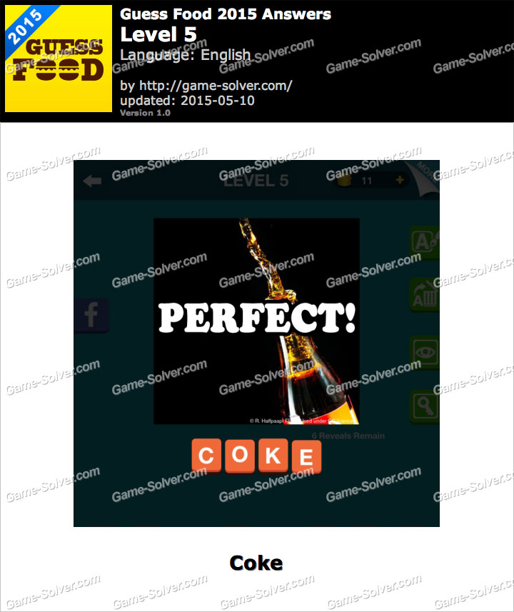 Guess Food 2015 Level 5 Game Solver Guess Food 2015 Level 5 Game Solver