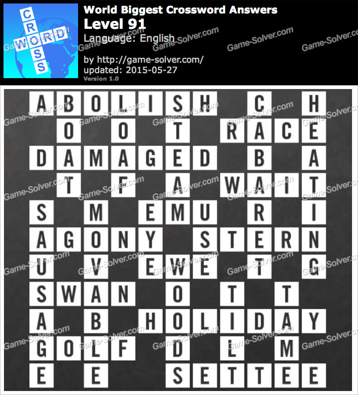 Worlds Biggest Crossword Level 2 - Game Solver