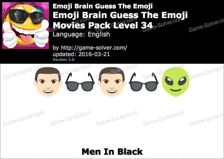 Emoji Brain Guess The Emoji Movies Pack Level 34 Answers Game Solver
