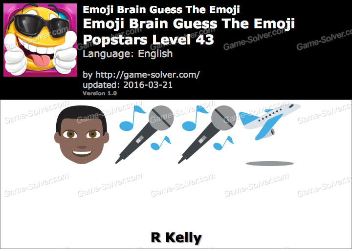 Emoji Brain Guess The Emoji Popstars Pack Level 43 Answers Game Solver