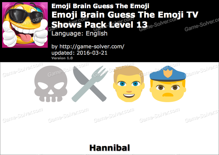 Emoji Brain Guess The Emoji Tv Shows Pack Level 13 Answers Game Solver