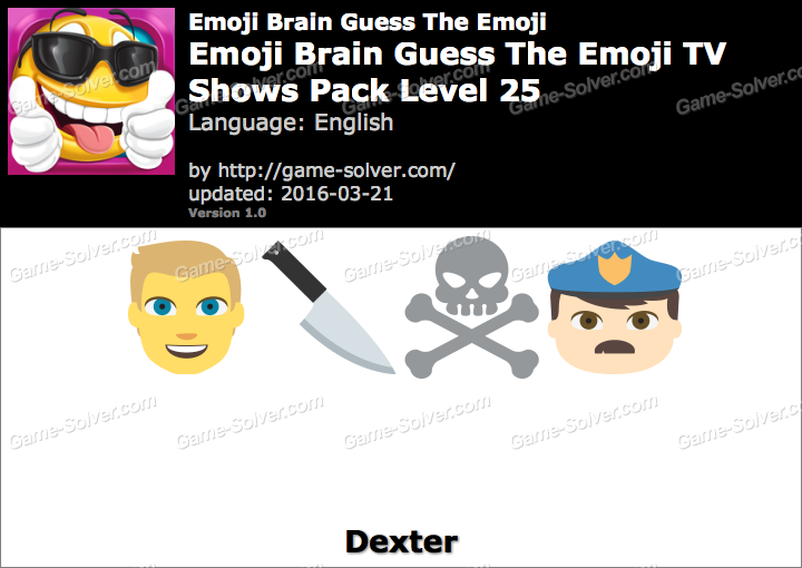 Emoji Brain Guess The Emoji Tv Shows Pack Level 25 Answers Game Solver