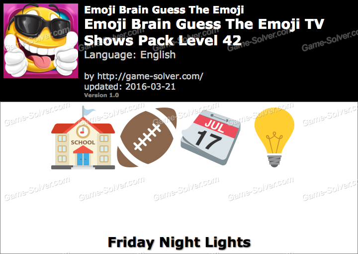 Emoji Brain Guess The Emoji Tv Shows Pack Level 42 Answers Game Solver
