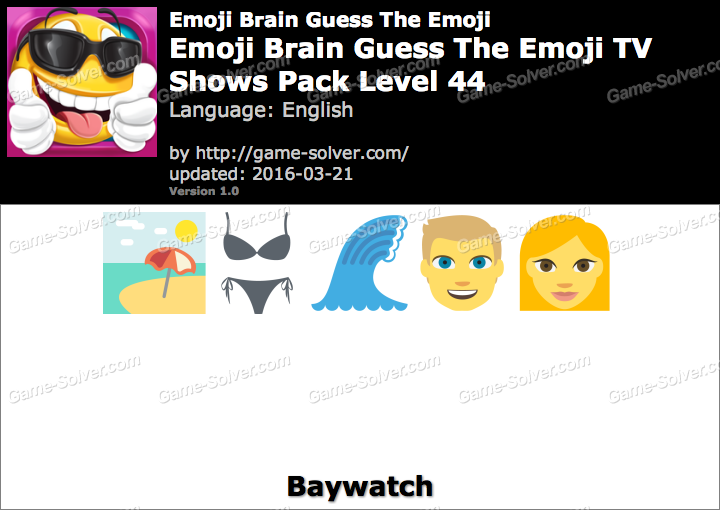 Emoji Brain Guess The Emoji Tv Shows Pack Level 44 Answers Game Solver