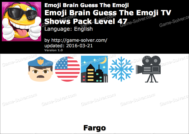 Emoji Brain Guess The Emoji Tv Shows Pack Level 47 Answers Game Solver