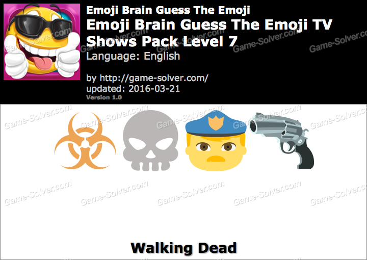 Emoji Brain Guess The Emoji Tv Shows Pack Level 7 Answers Game Solver
