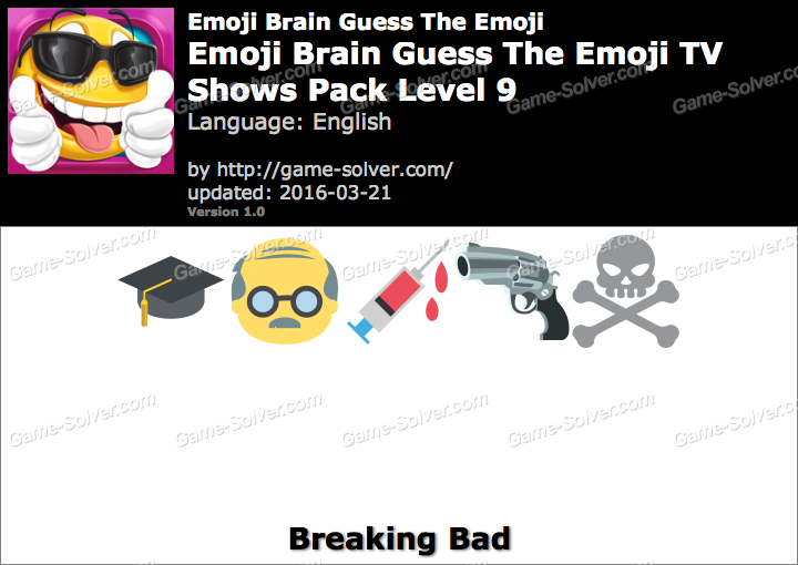 Emoji Brain Guess The Emoji Tv Shows Pack Level 9 Answers Game Solver