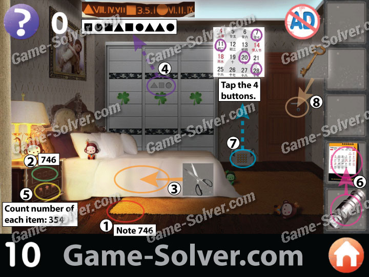 Apartment Room Count room escape: apartment 6 level 10 - game solver Apartment Room Count room escape: apartment 6 level 10 - game solver