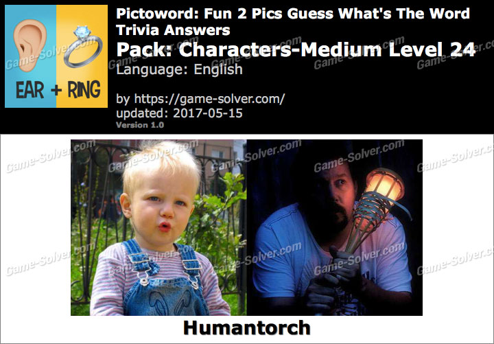 Pictoword Fun 2 Pics Characters-Medium Level 24 Answers - Game Solver Pictoword Fun 2 Pics Characters-Medium Level 24 Answers - Game Solver