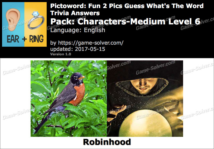 Pictoword Fun 2 Pics Characters-Medium Level 6 Answers - Game Solver Pictoword Fun 2 Pics Characters-Medium Level 6 Answers - Game Solver