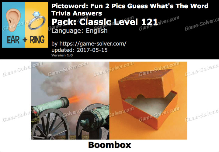 Pictoword Fun 2 Pics Classic Level 121 Answers - Game Solver