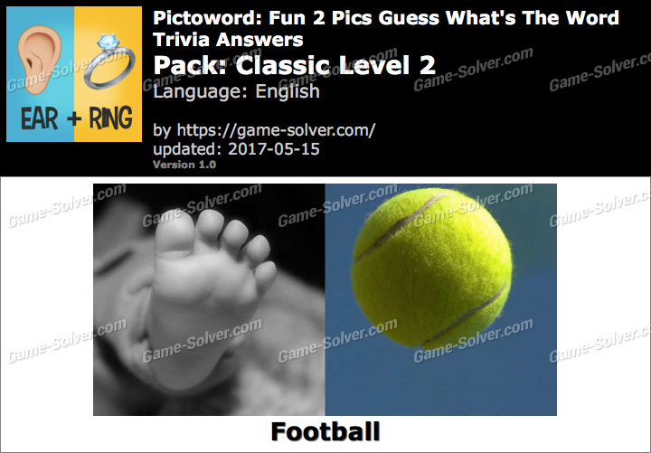 Pictoword Fun 2 Pics Classic Level 2 Answers - Game Solver