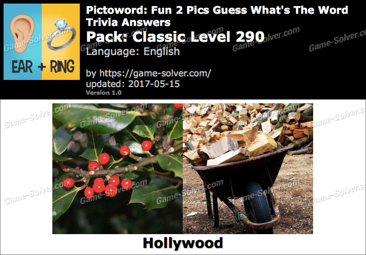 Pictoword Fun 2 Pics Classic Level 290 Answers - Game Solver