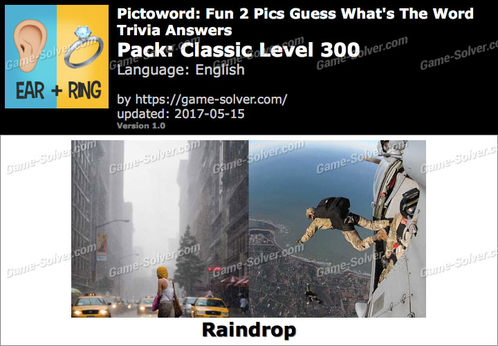 Pictoword Fun 2 Pics Classic Level 300 Answers - Game Solver