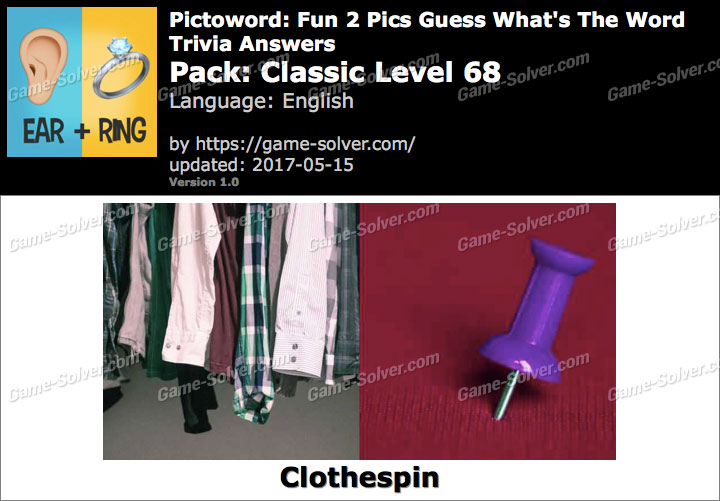 Pictoword Fun 2 Pics Classic Level 68 Answers - Game Solver