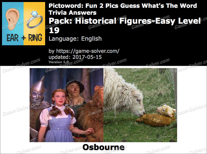 Pictoword Fun 2 Pics Historical Figures-Easy Level 19 Answers ...