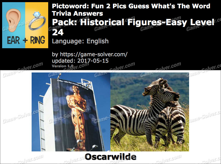 Pictoword Fun 2 Pics Historical Figures-Easy Level 24 Answers ...