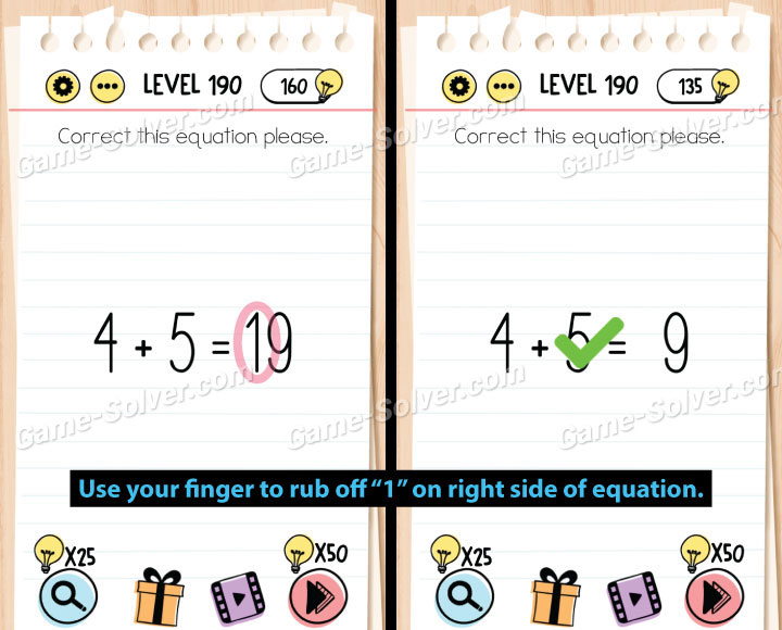 Brain Test Level 191 Answers • Game Solver