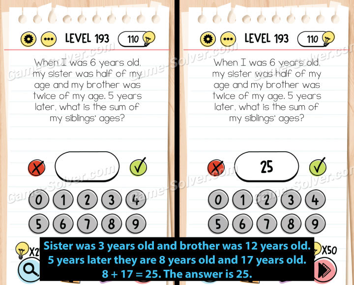 Brain Test 4 Levels 191, 192, 193, 194, 195 Answers 