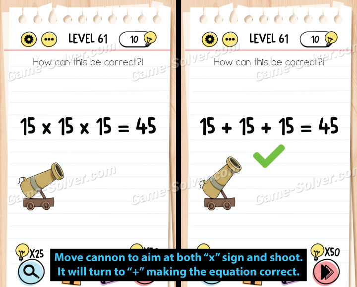 Brain Test 4 Level 58 Answers and Solutions