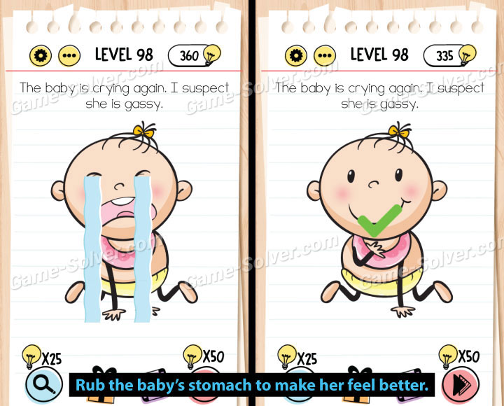 Don't Cry Baby, Brain Test Tricky Puzzles, Levels 43-44 #braintest #, Puzzle Game