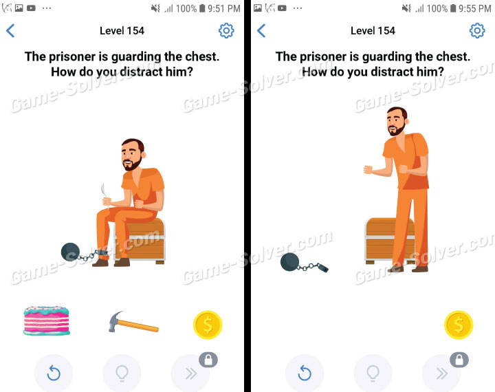 Easy Game Level 154 The prisoner is guarding the chest. How do you