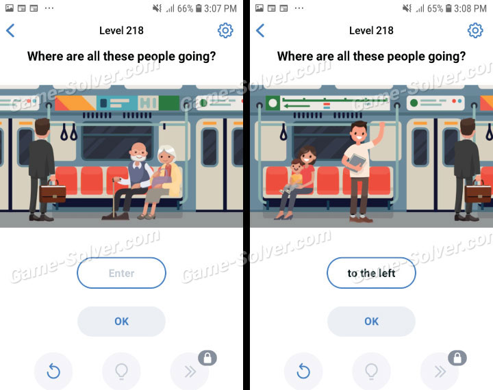 Easy Game Level 218 Where are all these people going? • Game Solver