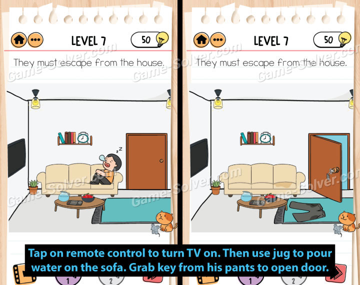 how to solve brain test 2 tom's adventure level 7