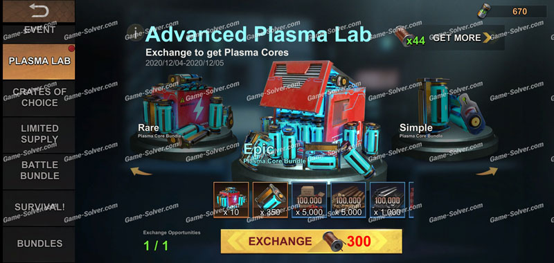 state of survival plasma core guide